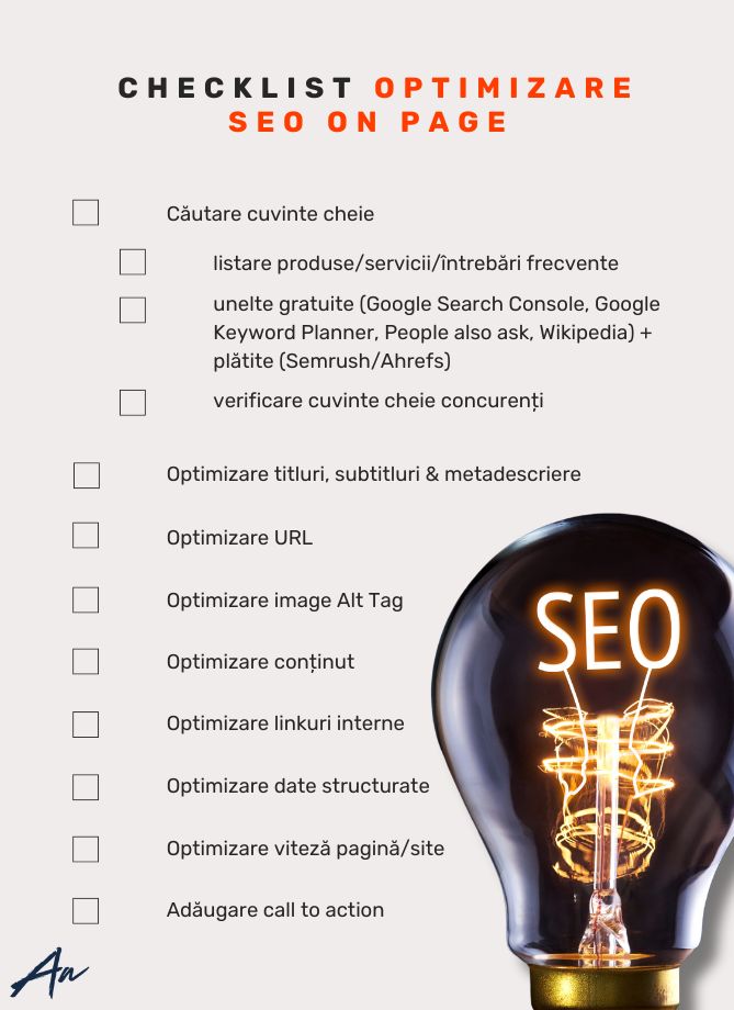 Checklist Optimizare SEO On Page